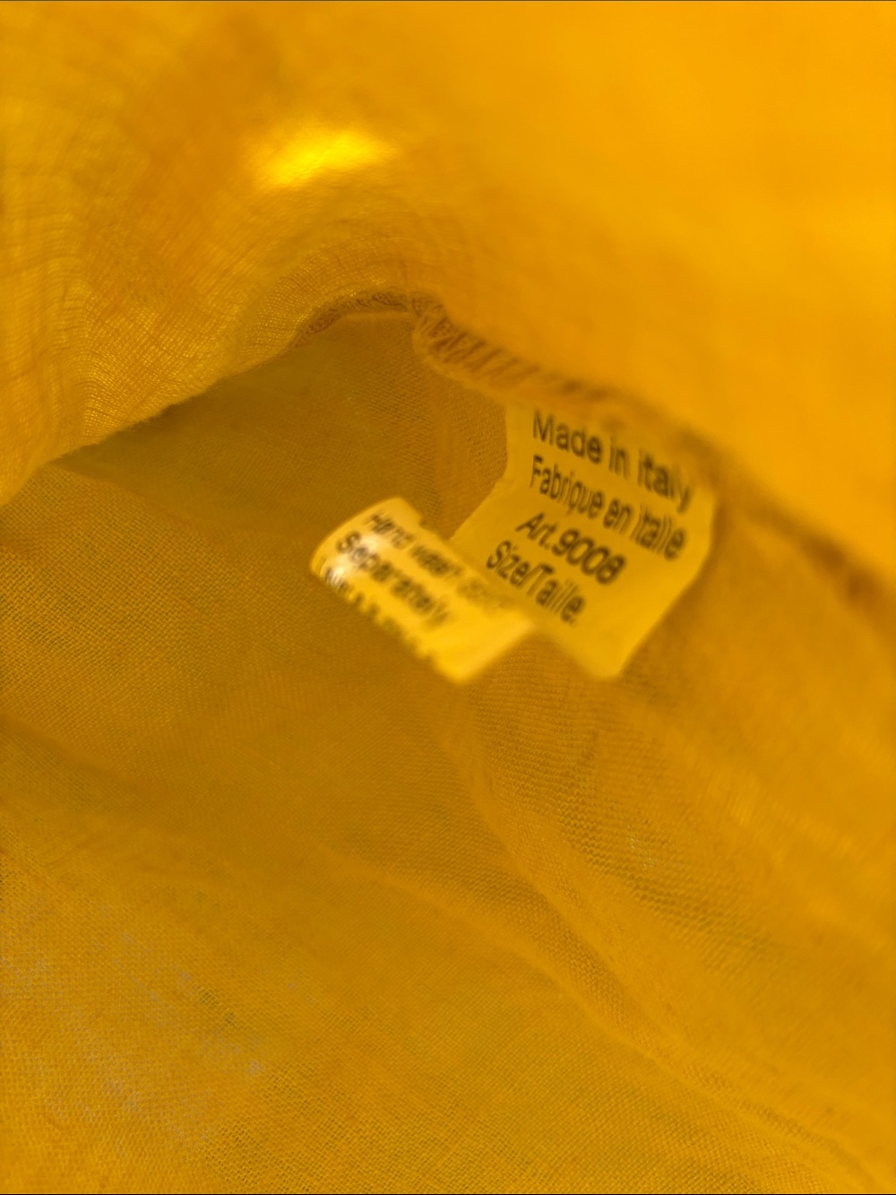 59. Sleeveless Sunny Yellow Linen Mini Dress with Mother of Pearl Button Front - Picture 7 of 17